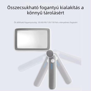 Újratölthető kézi nagyító, nagyító HD felbontású, összecsukható, hordozható, világítással, olvasáshoz idős korban, elektronikai javításokhoz és mobiltelefon alkatrészeihez
