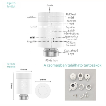 WiFi/ZigBee intelligens radiátor termosztát szelep Tuya távirányítással