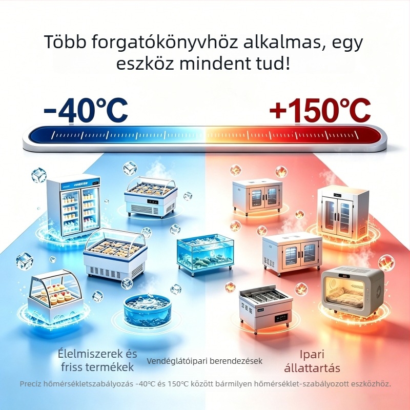 TC150A3 hőmérséklet-szabályozó termosztát hűtésre és fűtésre, két üzemmódú panelre szerelhető, digitális kijelző