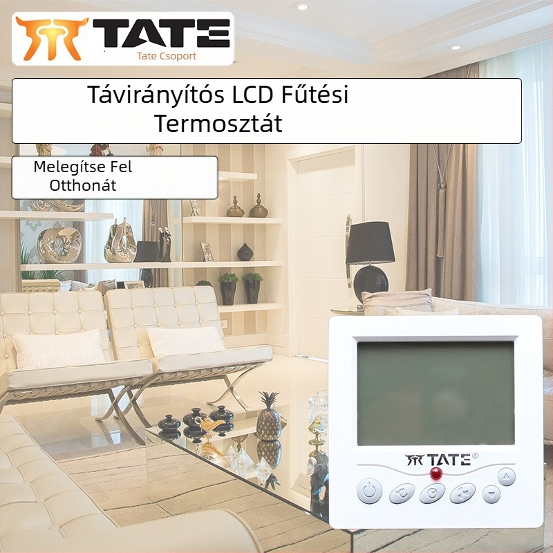 Ted távirányítós LCD fűtőpanel termosztát TE-RL1 padlófűtéshez és falra szerelhető kazánhoz – hőmérséklet-szabályozó
