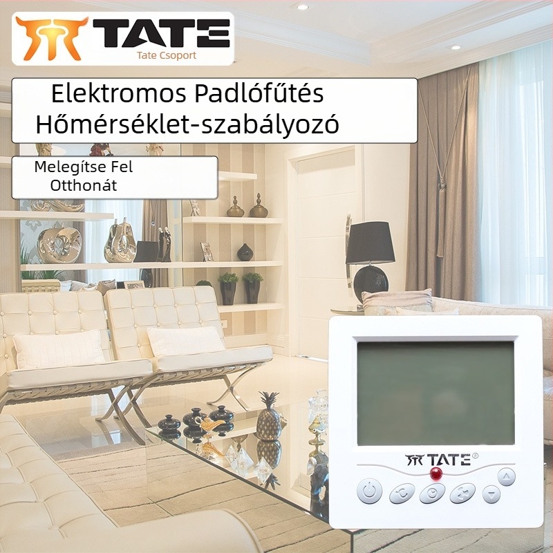 Ted távirányítós LCD fűtőpanel termosztát TE-RL1 padlófűtéshez és falra szerelhető kazánhoz – hőmérséklet-szabályozó