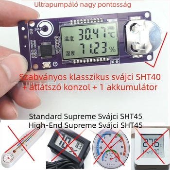Keltető hőmérséklet- és páratartalom-mérő Sensirion SHT45 szenzorral