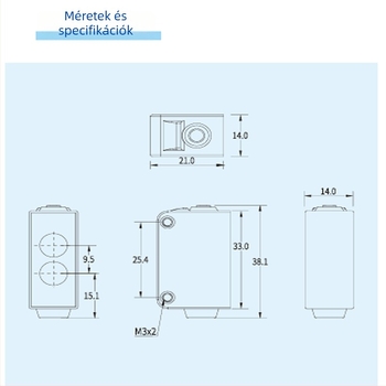 PU8L-B300N12 triangulációs optikai szenzor CMOS technológiával, könnyen használható