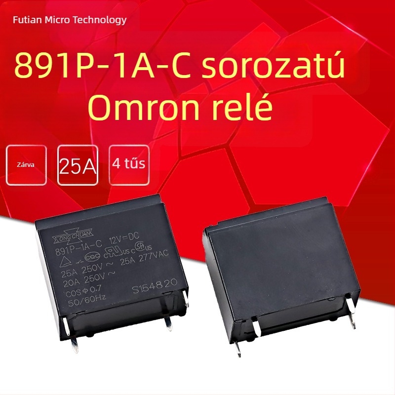Matsukawa nagy teljesítményű relé 891P-1A-C-12VDC NO 4-tűs 12V DC