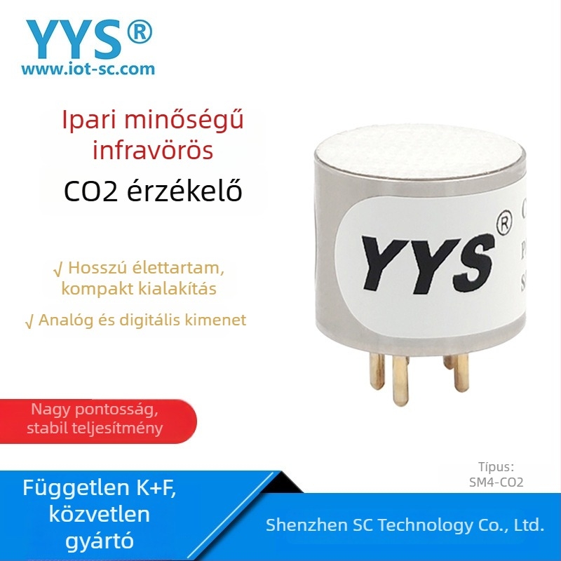CO2 ipari infravörös gázérzékelő modul a koncentráció mérésére, analóg és digitális kimenet