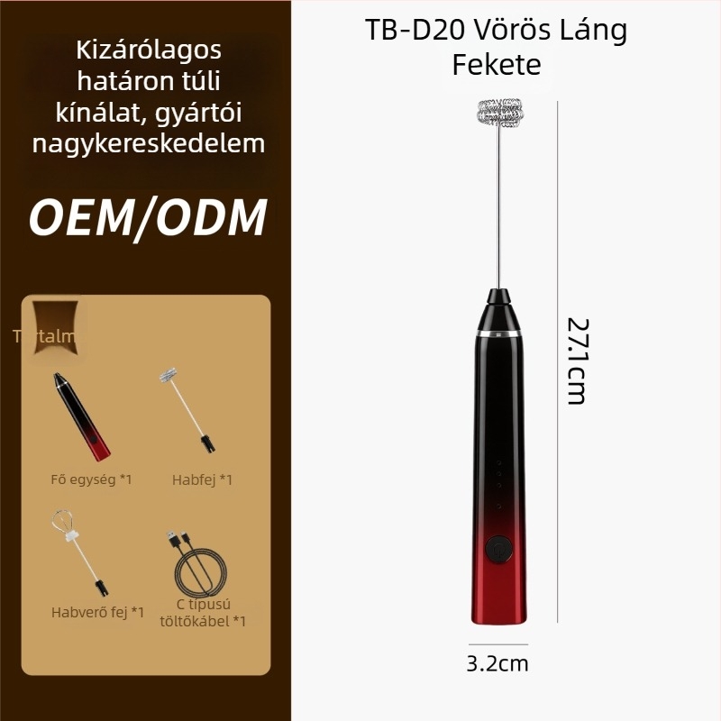 Kávéhoz használt elektromos tejhabosító, vezeték nélküli kézi mini habverő – kényelmes és gyors.