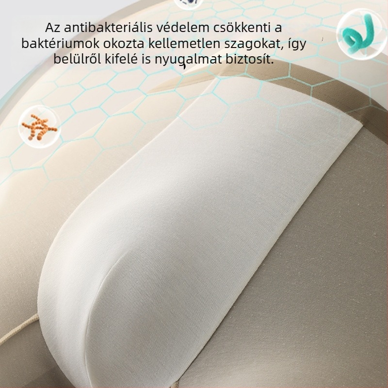 Férfi hemp-modál boxer alsó antibakteriális betéttel, egyszínű, lélegző kényelem