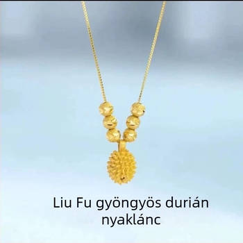 Női kulcscsont-köves nyaklánc és bokalánc durian mintával, kis durian, könnyű lux, niche stílus