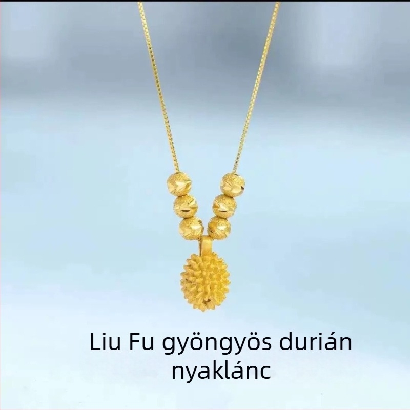 Női kulcscsont-köves nyaklánc és bokalánc durian mintával, kis durian, könnyű lux, niche stílus