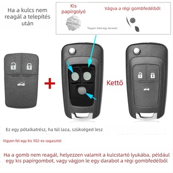 Buick Excelle távirányítós kulcsház (2015–2021), sérült gombok cseréje