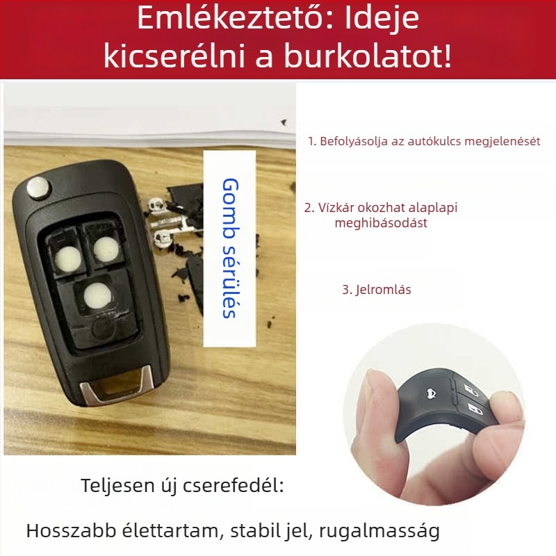 Buick Excelle távirányítós kulcsház (2015–2021), sérült gombok cseréje