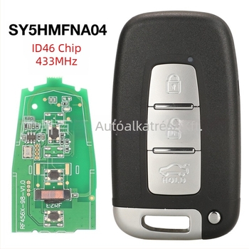 3 gombos távirányító kulcs Kia és Hyundai számára, 433 MHz, ID46 chip, SY5HMFNA04