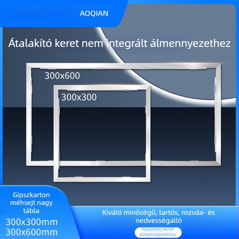 300×600 fürdőszobai fűtőtest átalakító keret beépített mennyezethez szellőzőventilátorral