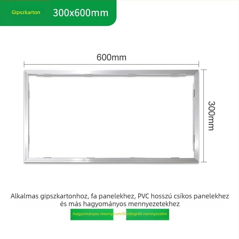 300×600 fürdőszobai fűtőtest átalakító keret beépített mennyezethez szellőzőventilátorral