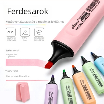 Diákoknak készült fluoreszkáló tollkészlet jegyzetelésre, kulcspontok kiemelésére és színes rajzolásra