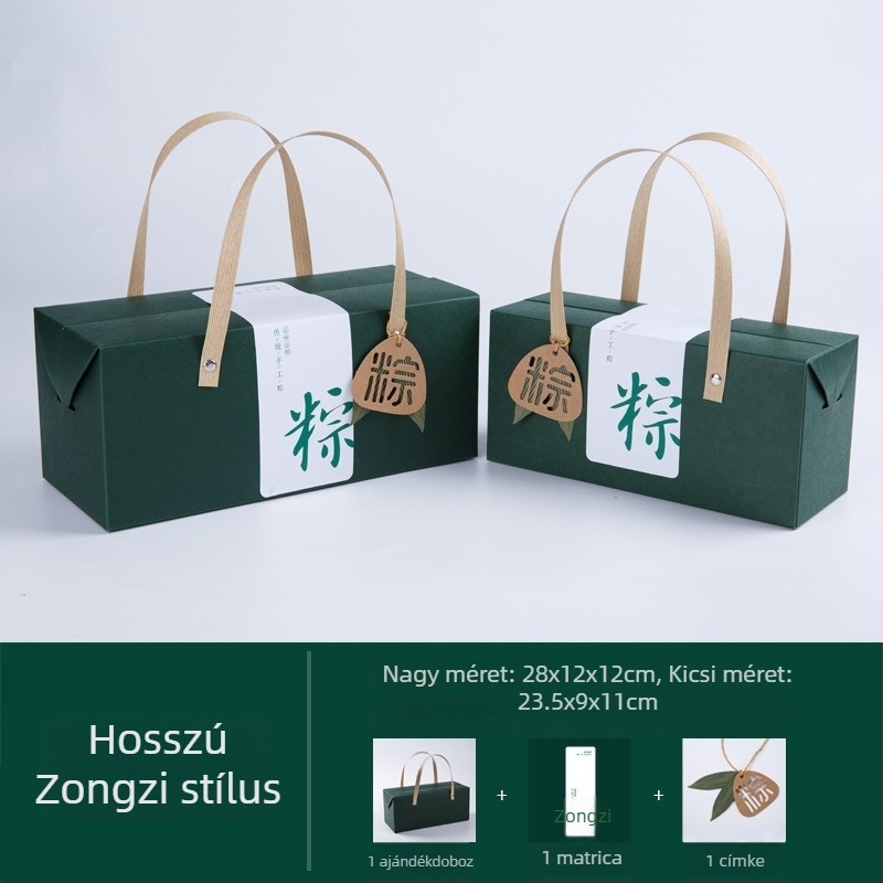 Kraftpapírból készült ajándékdoboz zongzi számára a Dragon Boat Fesztiválra