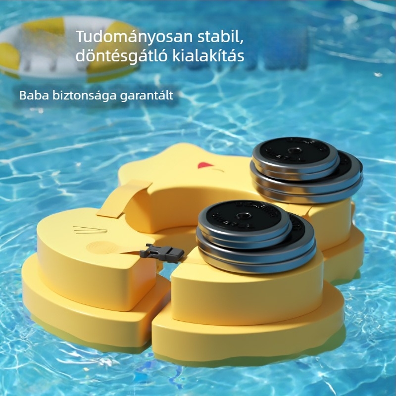 Gyermekeknek szánt úszógyűrű felfújás nélkül, hónalj alatti úszógyűrű, fulladásgátló, anti‑átfordulás, PVC, rajzfilm minta