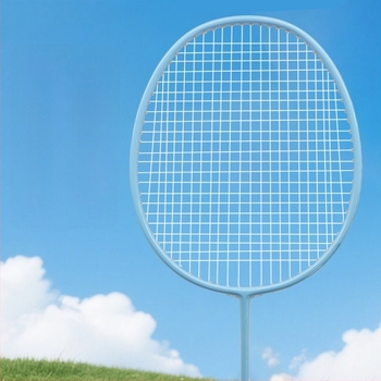 Badmintonütő ultrakönnyű karbon egy darab kerettel, 4U, nagy édespont, világos cseresnye rózsaszín és tiszta égkék, logó testreszabás