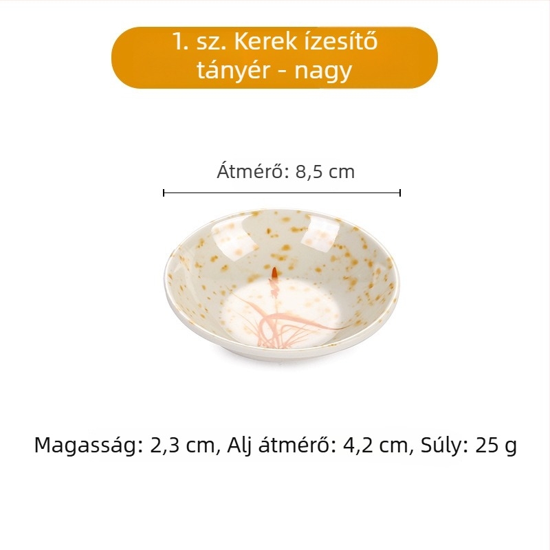 A5 virágmintás melamín edénykészlet, porcelánhatás, 14 cm átmérő; tartalmaz szószostálat, ecetostálat, olajtálat, nasi tálat és kis kóstoló tálat