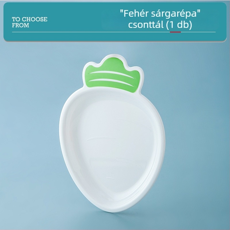 Nyomtatott karikatúra gyümölcsös tál, műanyag nassolnivaló tál gyerekeknek, aranyos forma