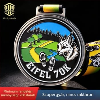 Egyedi fém érmek hegymaratoni eseményekre, zománcozott díszérmek, futóverseny plakettek