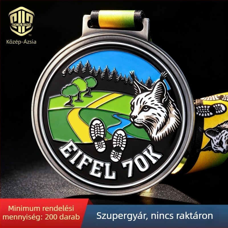 Egyedi fém érmek hegymaratoni eseményekre, zománcozott díszérmek, futóverseny plakettek