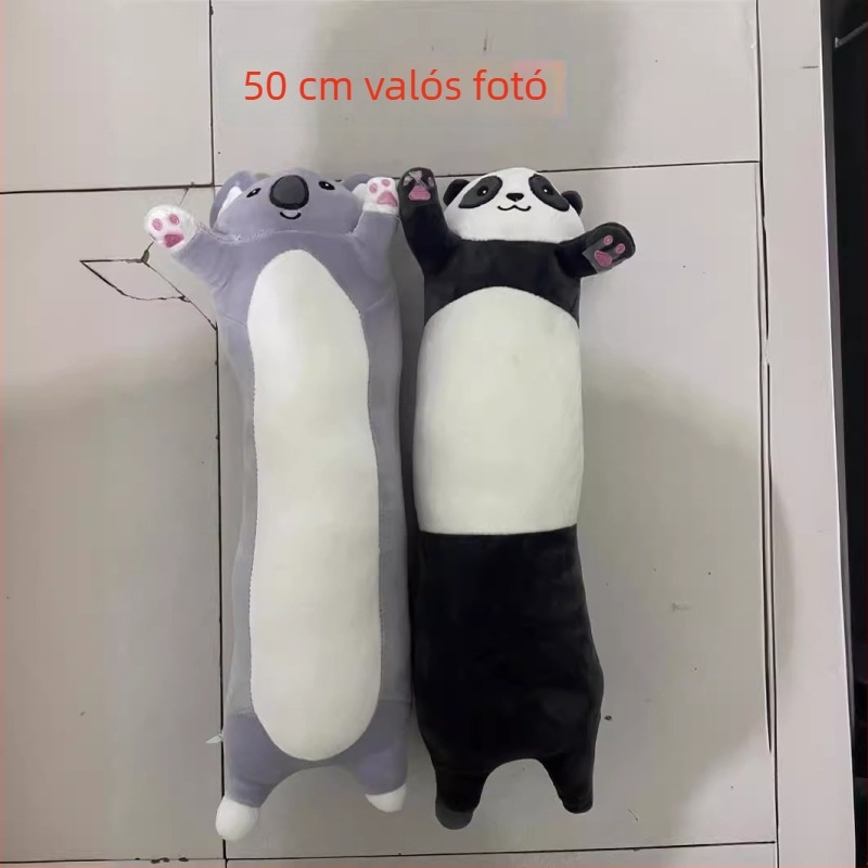 Óriás panda plüss párna-baba, hosszú lábú, gyerekeknek, születésnapi ajándék