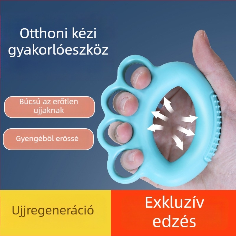 Időseknek szóló fogás erősítő gyűrűkkel – tenyér és ujjak hajlékonyságának edzése, rugófeszítéses készülék.