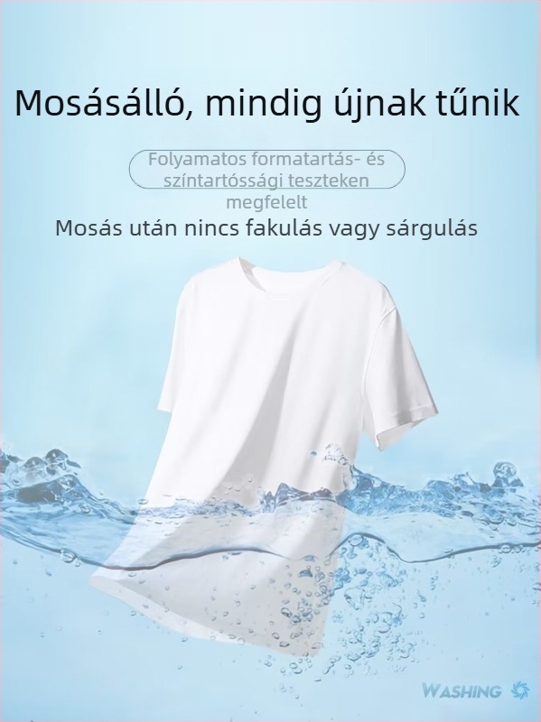 Pamut férfi lazán szabott kereknyakú póló, nyomtatott karikatúra mintával, rövid ujjú
