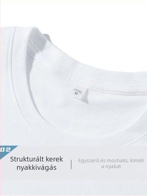 Pamut férfi lazán szabott kereknyakú póló, nyomtatott karikatúra mintával, rövid ujjú