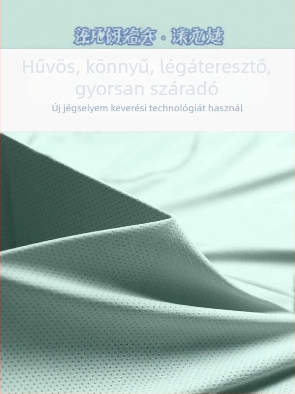 Férfi gyorsan száradó Ice Silk hálószövetes rövid ujjú póló futáshoz és edzéshez