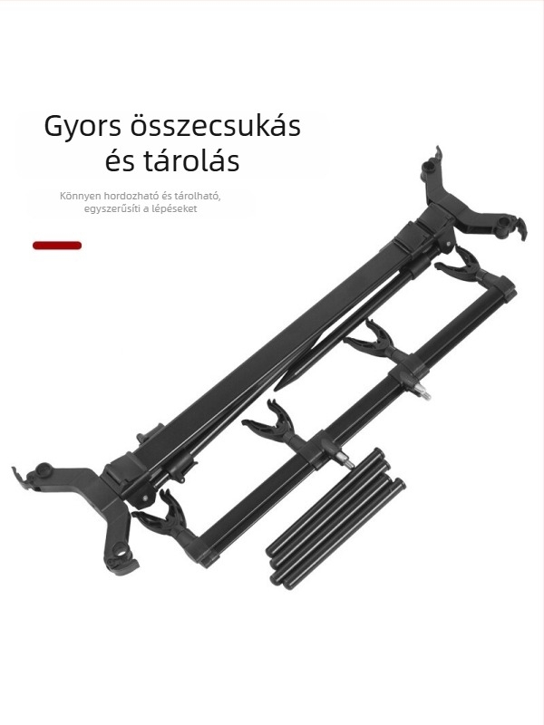 Európai stílusú halászbot tartó megerősített keresztvázzal, gyors állítású, összecsukható és hordozható tengeri bot állvány, különböző terepekhez
