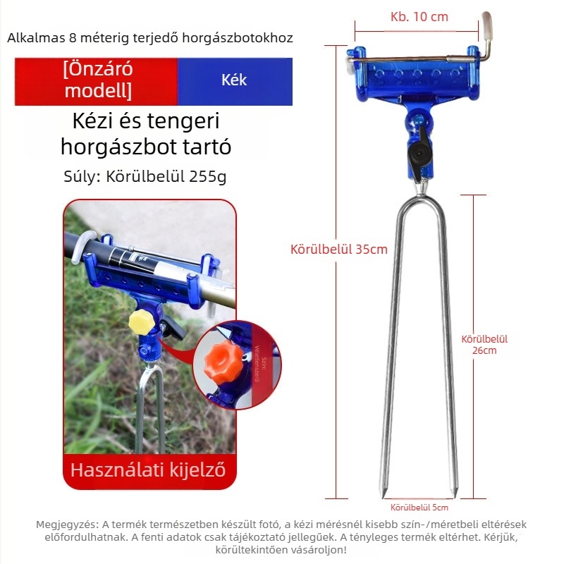 Új univerzális bottartó földszúróval part- és tengeri horgászathoz
