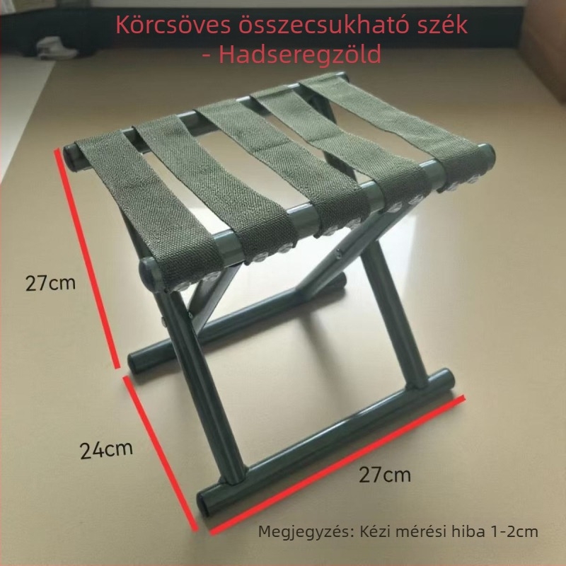Összecsukható fém szék vastag hátsó támlával – hordozható kültéri szék