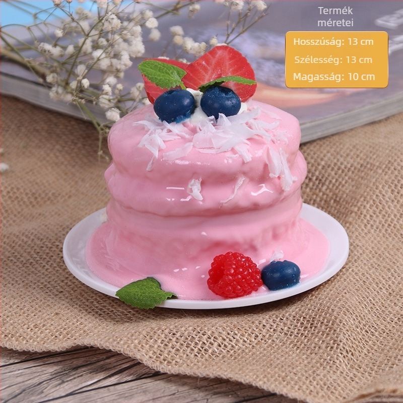 Valósághű szuflé torta desszert modell ételfotózáshoz