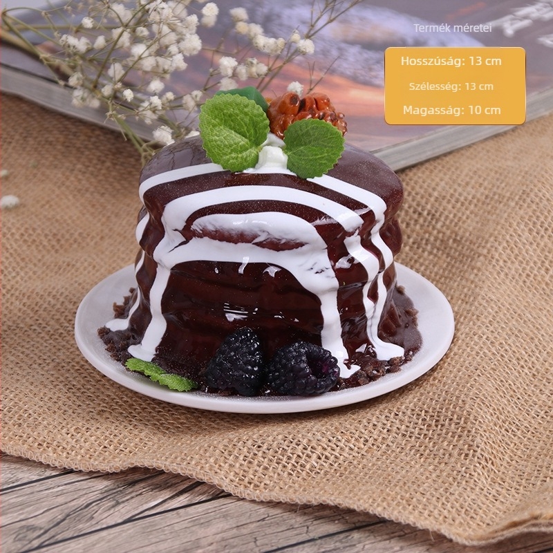 Valósághű szuflé torta desszert modell ételfotózáshoz