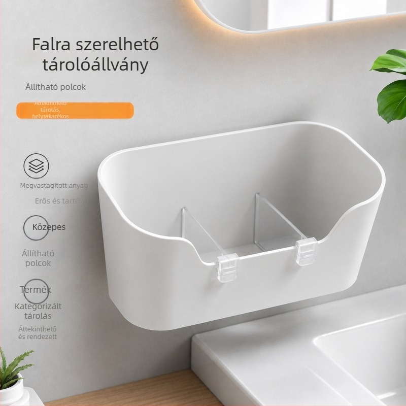 Fali szerelhető tároló a konyhai szekrény belső oldalára, fúrás nélküli telepítés, fóliatartó