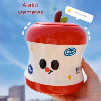 Alma alakú asztali szemetes, többfunkciós, kreatív design, nagy kapacitás, kompakt, otthoni használatra
