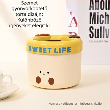 Aranyos asztali szemetes, mini tárolóedény fedővel, elegáns szemetes iroda és kollégium számára