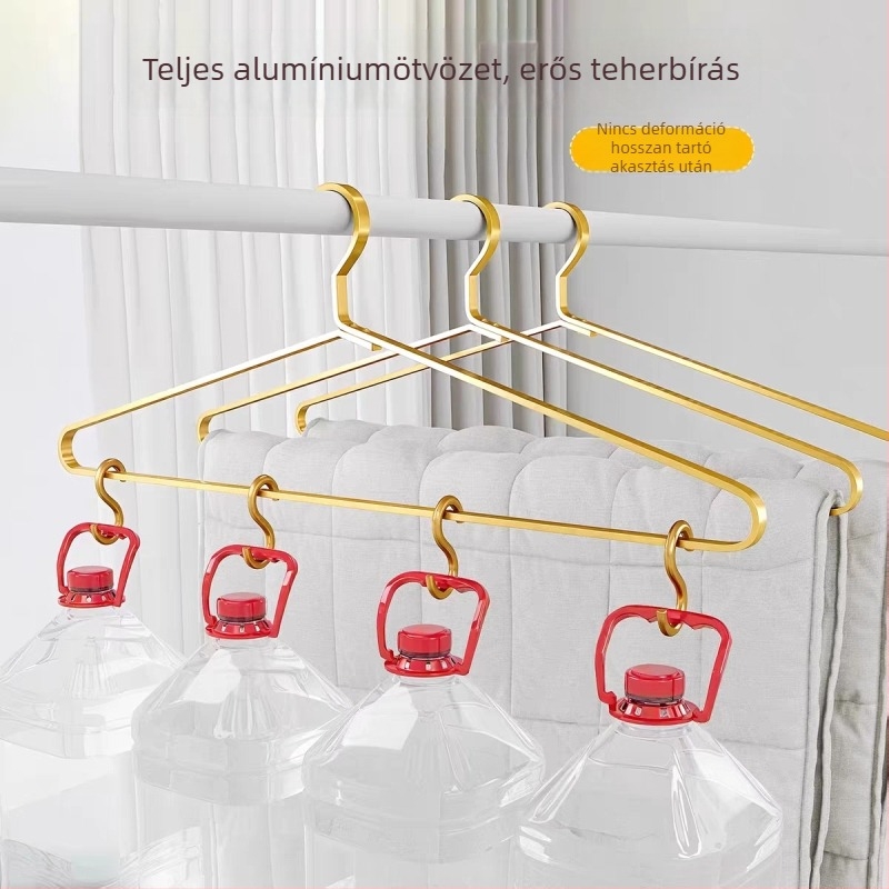 50 cm-es tömör alumínium ötvözet ruhaszárító akasztó, extra hosszú, a lepedők, ágyneműhuzatok és törölközők szárításához