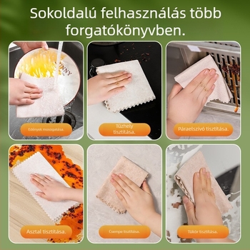 Konyhai luffa tisztító kendő mikroszálas, olajat nem szív fel, könnyen tisztítható edénykendő
