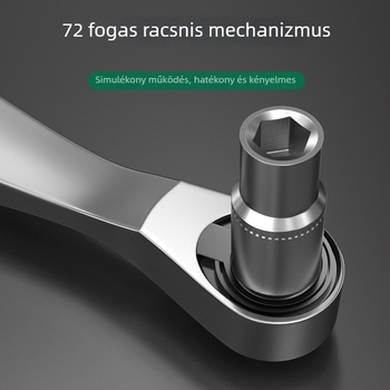 Mini racsnis kulcs készlet, kétirányú gyorsfejű dugófejekkel