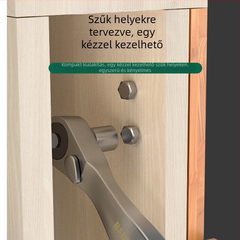 Mini racsnis kulcs készlet, kétirányú gyorsfejű dugófejekkel