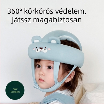 Baba járás közbeni fejvédő sisak, légáteresztő hálós anyaggal