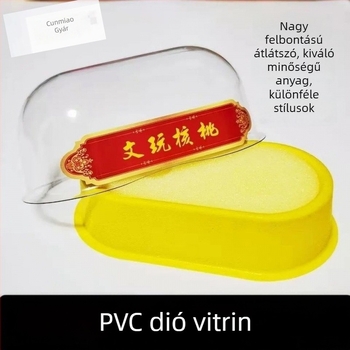Átlátszó, zárható kiállító doboz ékszerekhez és Wenwan diófélékhez, porálló