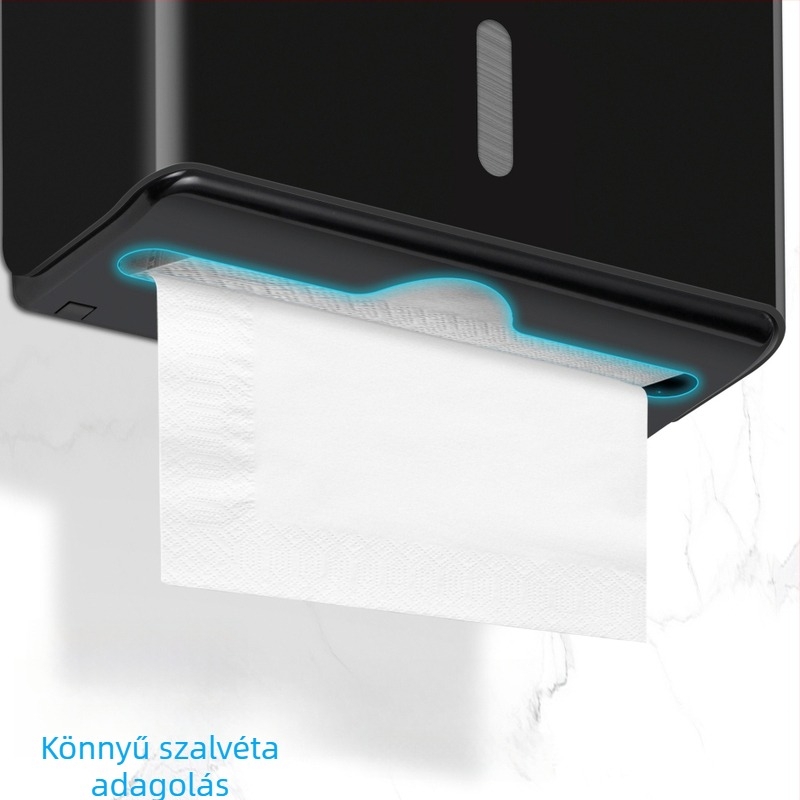 Fali műanyag papírtörlő tartó, kereskedelmi használatra, fürdőszoba