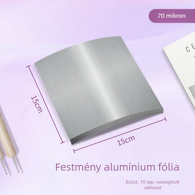 Ezüst kézzel készített origami fólia fehér hátoldallal, csomagoláshoz csokoládéhoz, teához és téglalap alakú süteményekhez