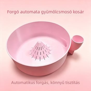 Forgó automata gyümölcs- és zöldségmosó kosár, multifunkcionális leeresztő medencével a konyhához