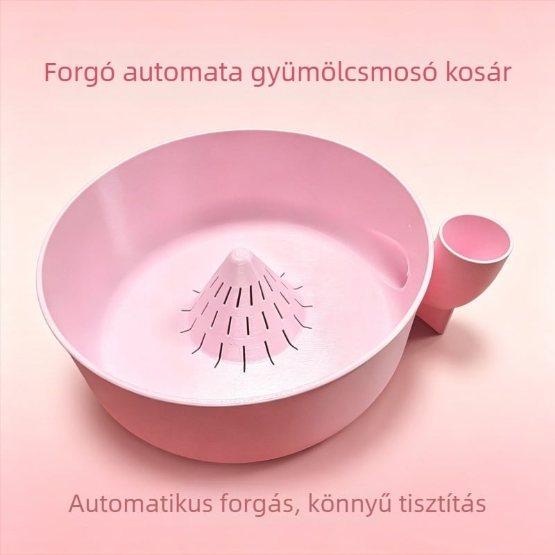 Forgó automata gyümölcs- és zöldségmosó kosár, multifunkcionális leeresztő medencével a konyhához