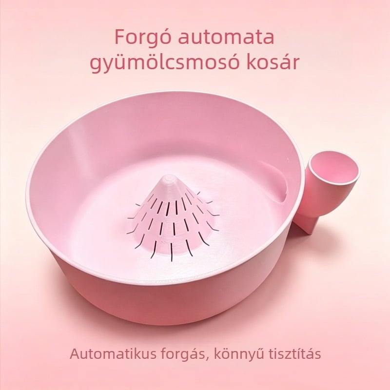 Forgó automata gyümölcs- és zöldségmosó kosár, multifunkcionális leeresztő medencével a konyhához
